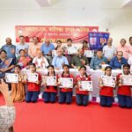Rotary Alld Prez Rajiv Ranjan Agarwal felicitate board exam toppers