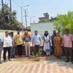 Tree plantation prog at Hindi University