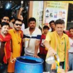 Mango juice sherbet distributed on Jyeshtha Tues