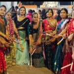 Women enjoy Dandiya festival